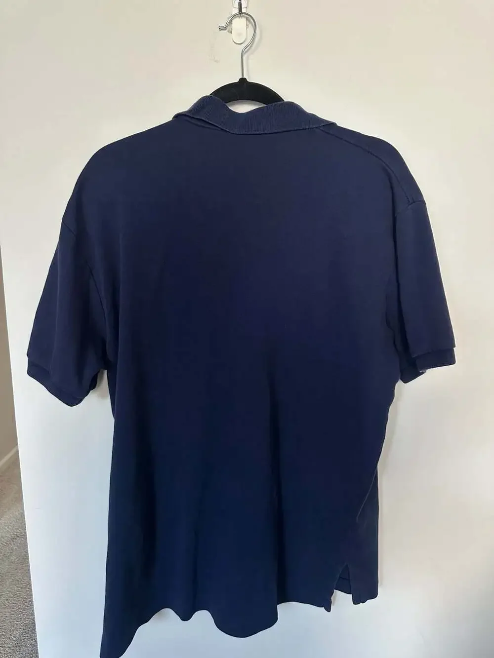 Polo Ralph Lauren Navy Blue Short Sleeve Polo Shirt with Red Pony Logo Size L